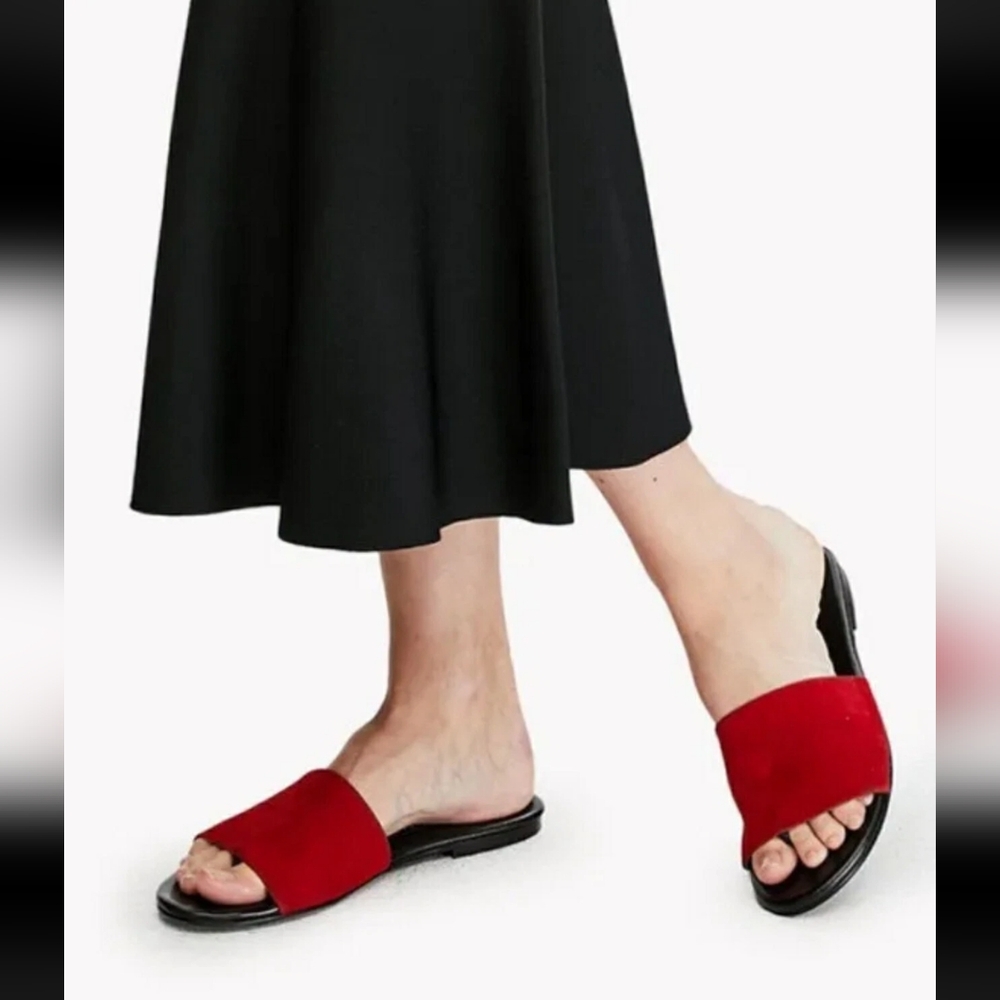 Newbark Theory Roma Red Sandal Slides Size 7